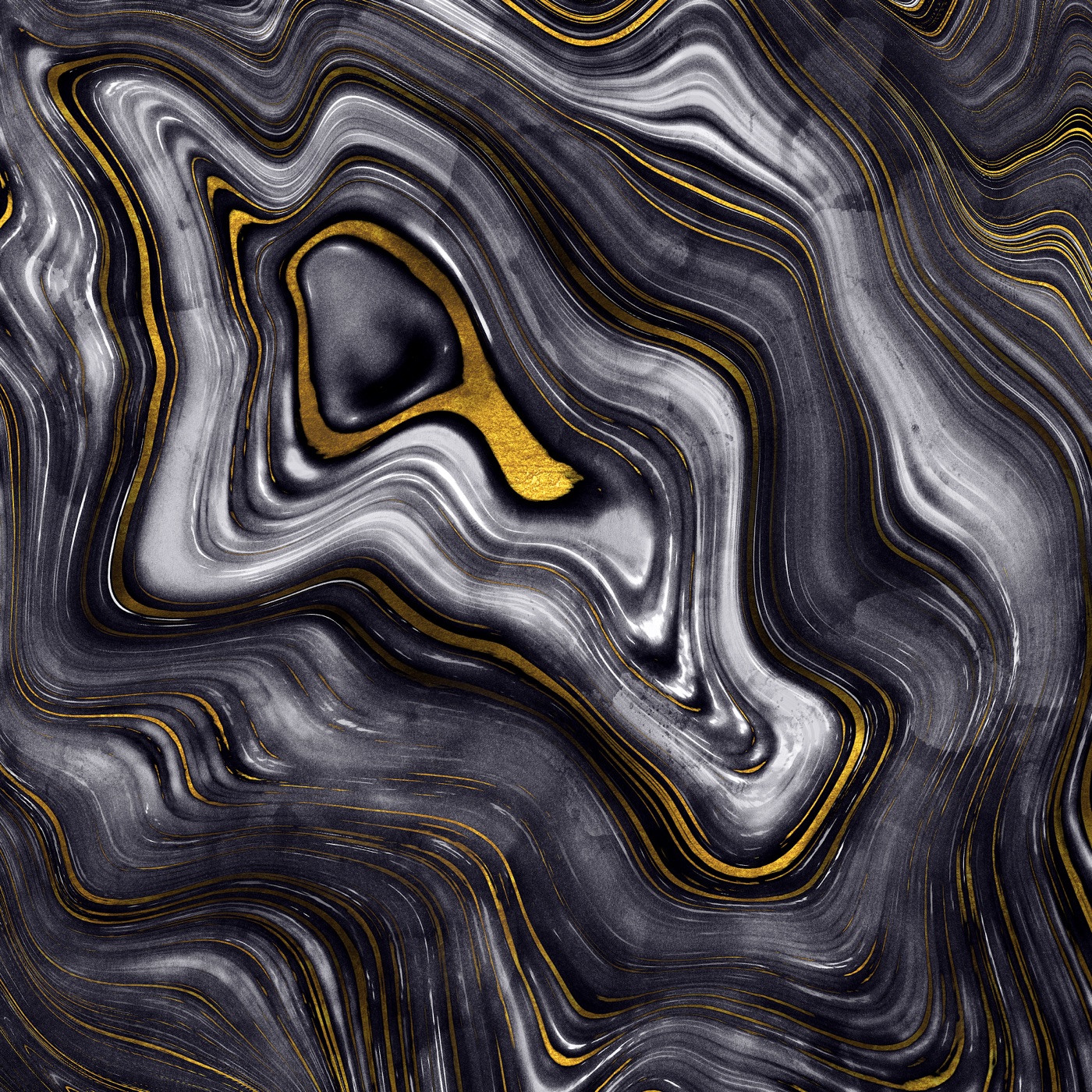 Vivid Agate Veins — gold Laptop skin