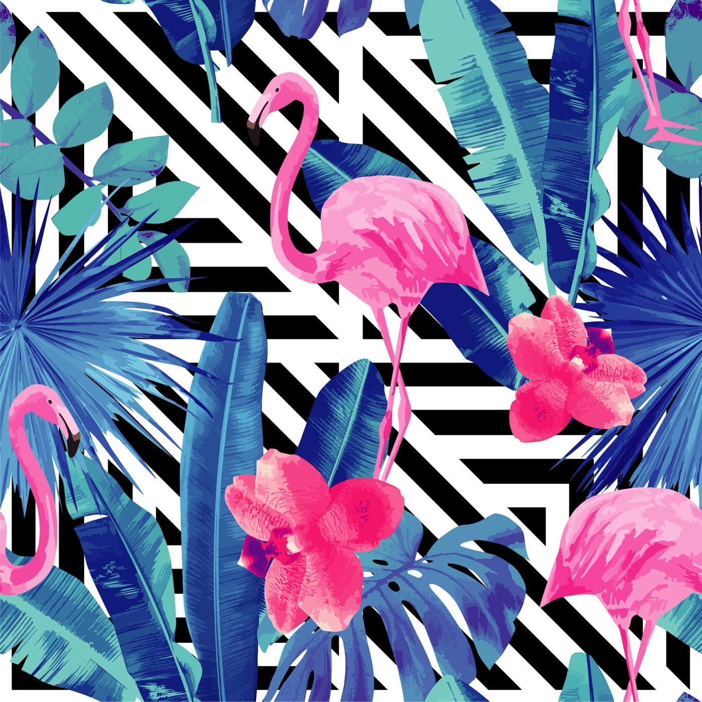 Vivid Tropical Chevron — geometric Nintendo Switch skin