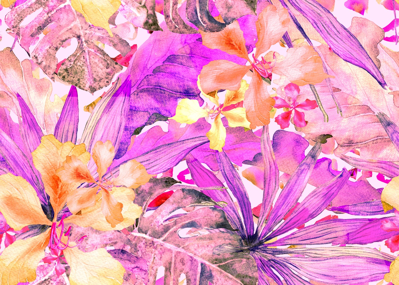 Vivid Tropical Hibiscus — watercolor iPad skin