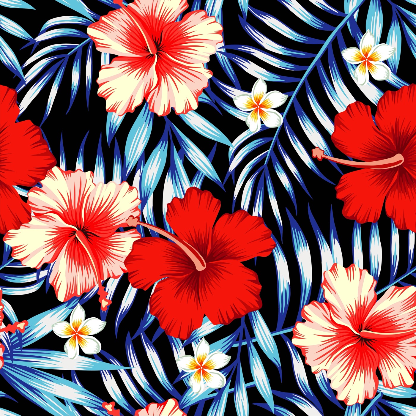 Vivid Tropical Hibiscus — floral MacBook skin