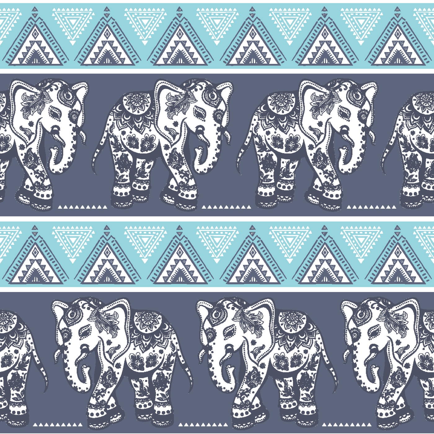 Sacred Elephant Walk — geometric Nintendo Switch skin