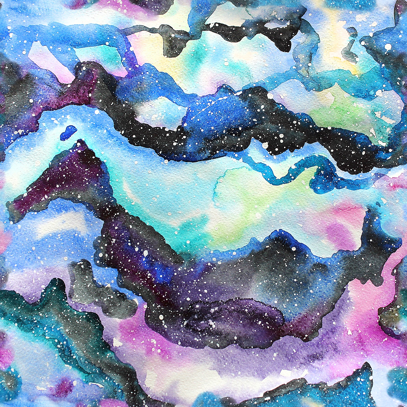 Watercolor Galaxy Sky — galaxy Kindle skin