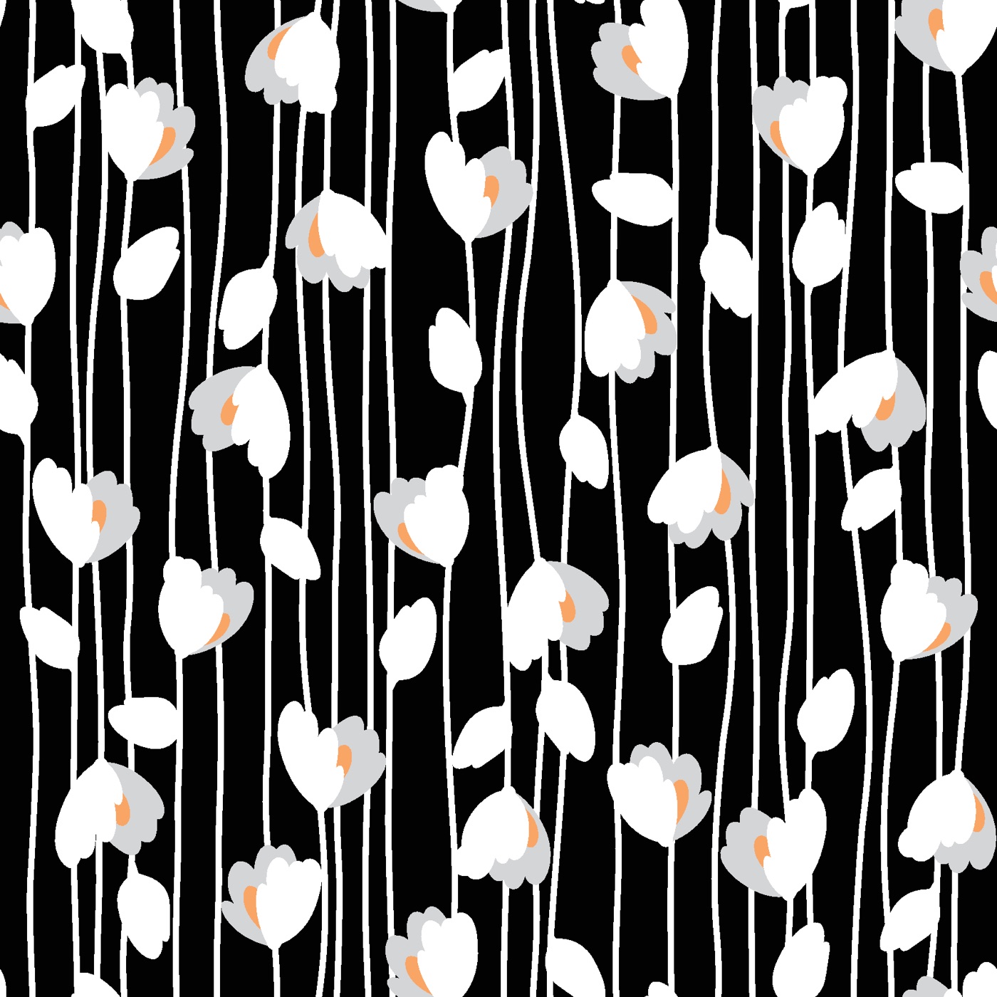 White Vine Flowers — floral MacBook skin