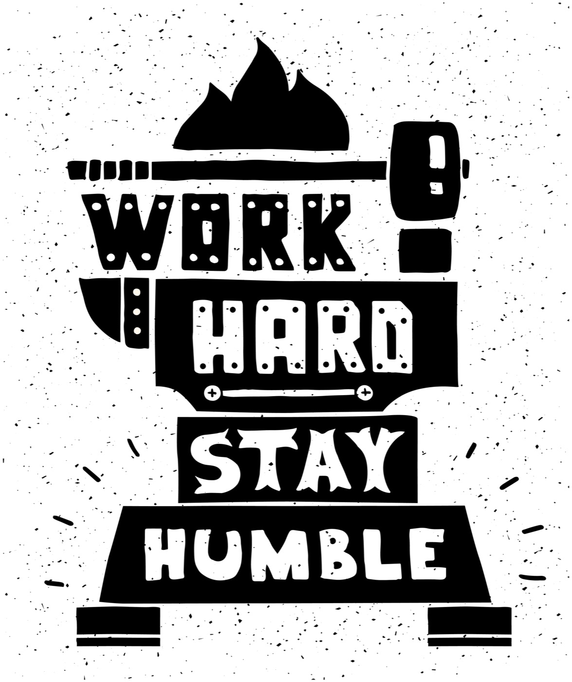 Work Hard Humble — black Laptop skin