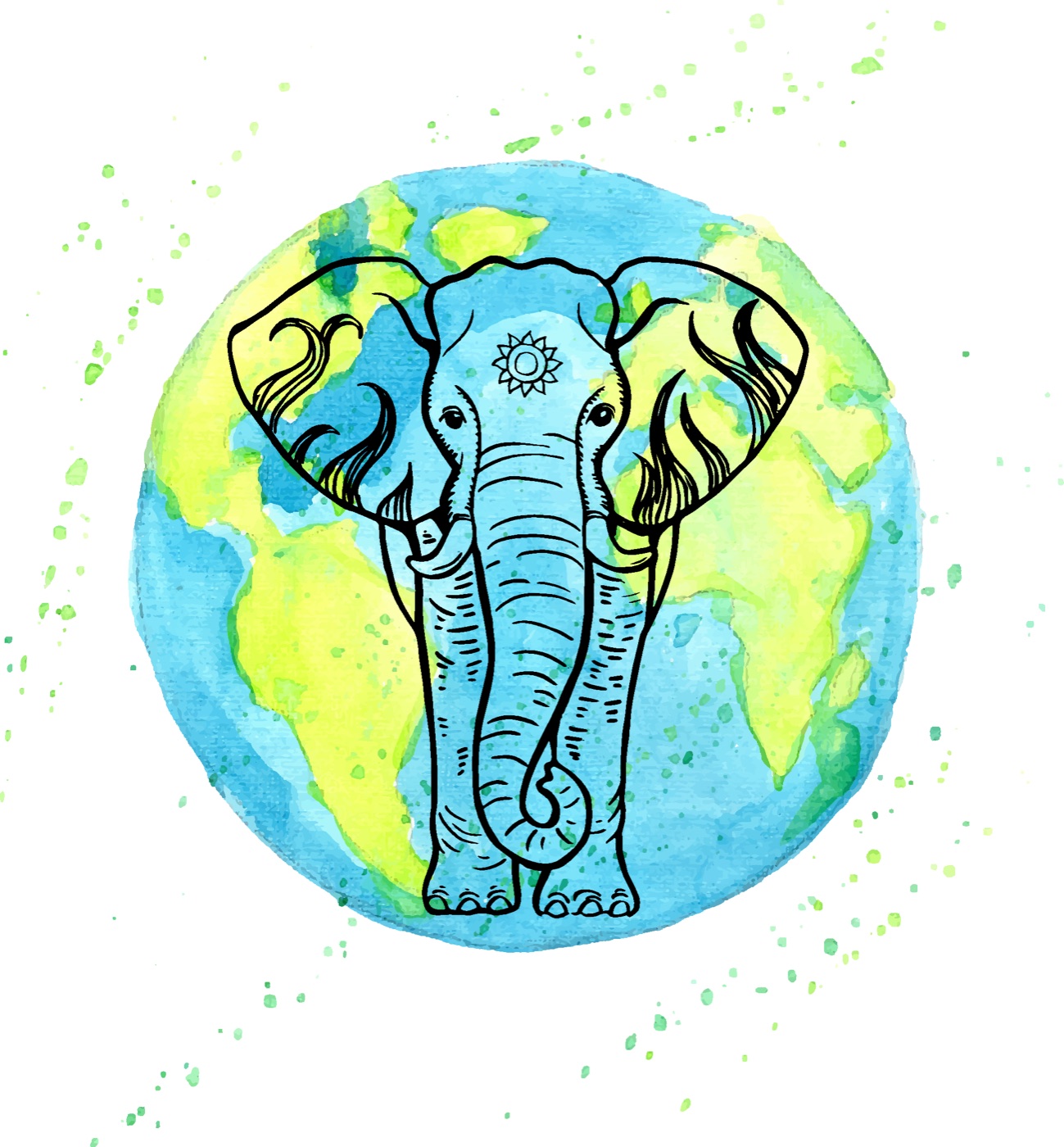Sacred Elephant World — boho iPad skin