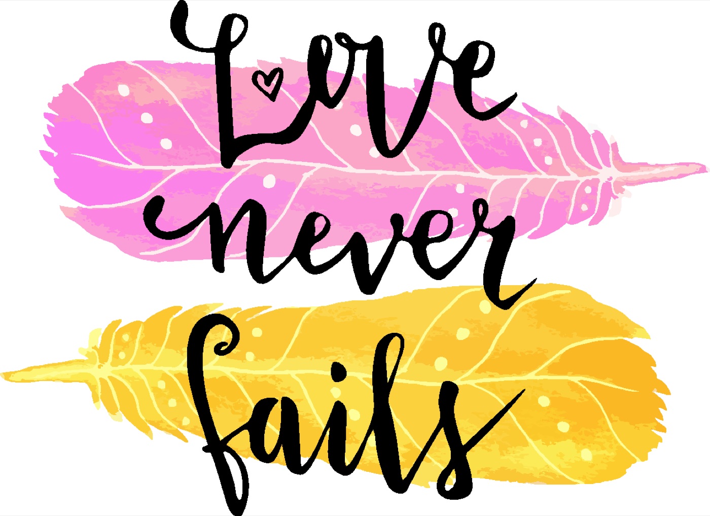 Love Never Fails — yellow Laptop skin