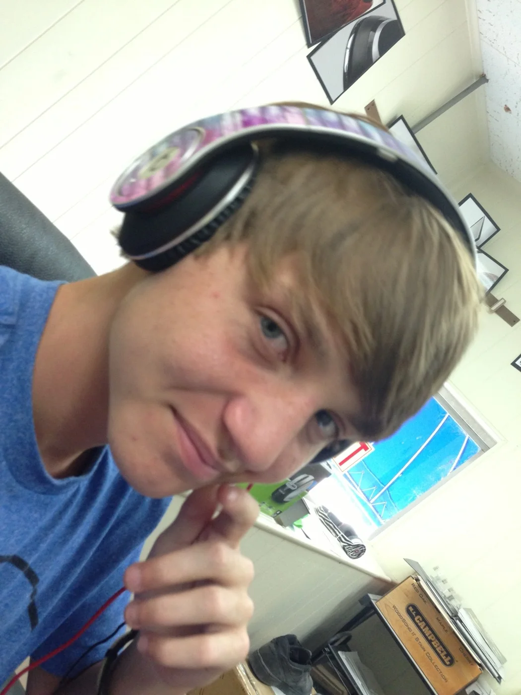 Rocking a skinned set of Beats before they were a product