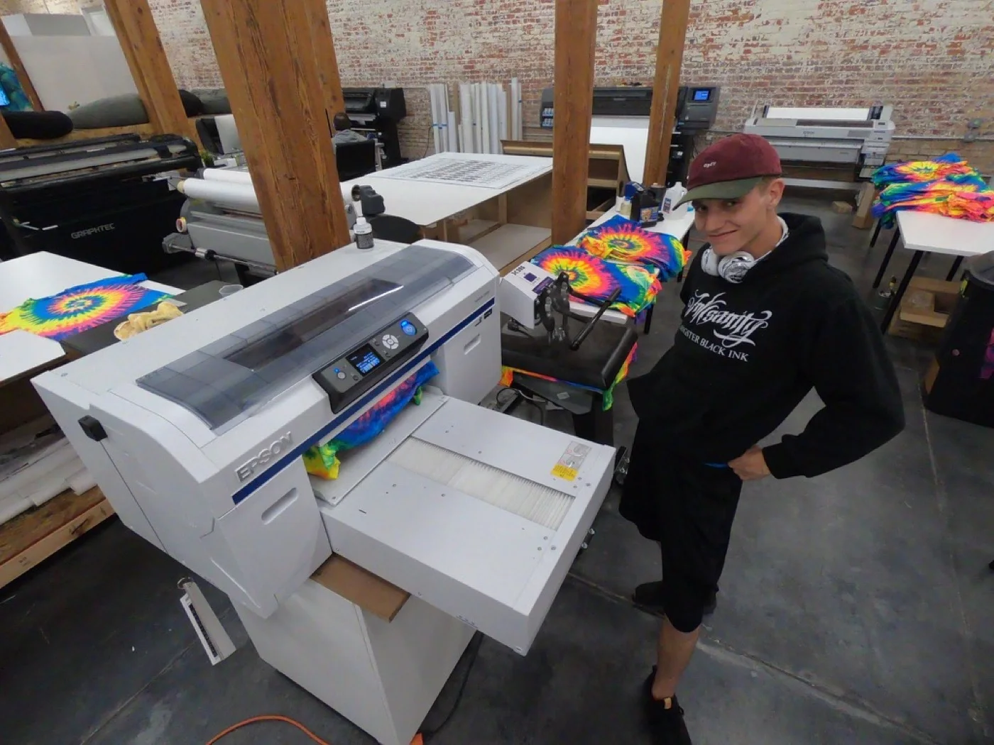 Running the printers, quick as always